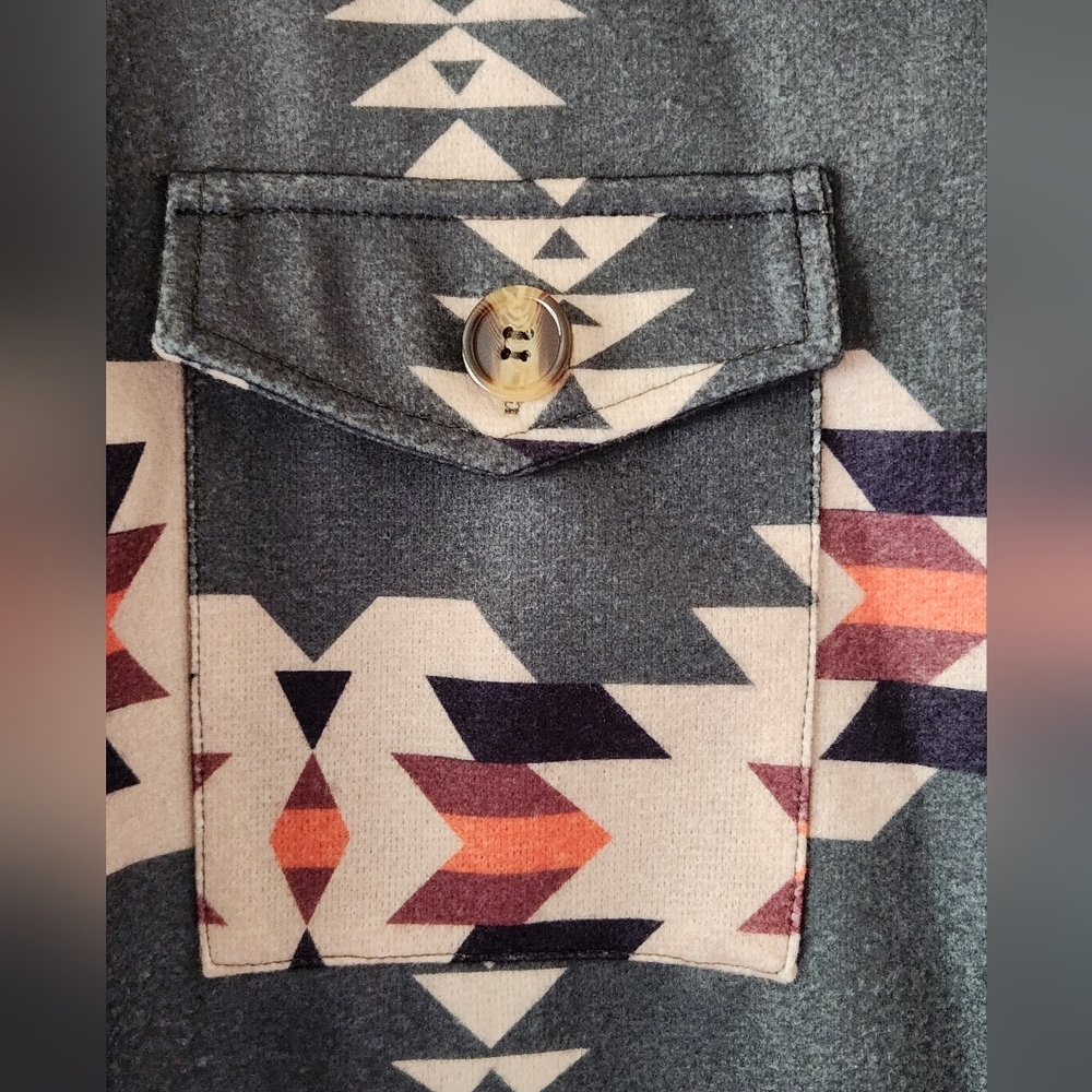 Fall Aztec Shacket Lightweight Jacket - Women's Xl - image 2